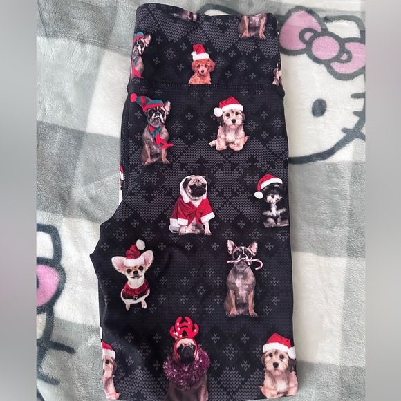 EVCR Christmas dogs print leggings yoga pants - Picture 2 of 14